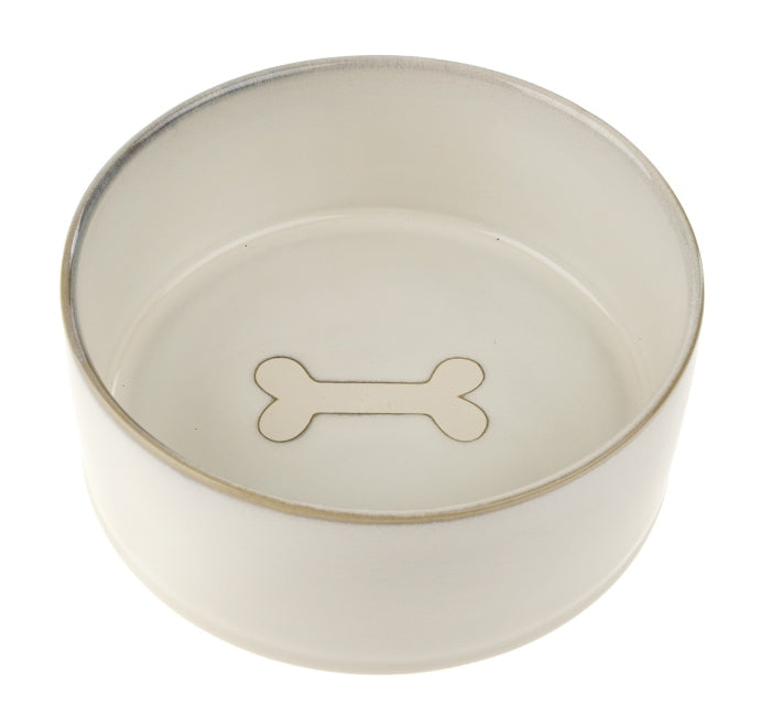 Pottery Pet Bowl | Large | White