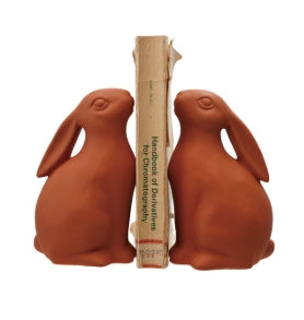 Stoneware Rabbit Bookends