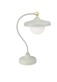 Metal & Glass Scalloped Articulating Lamp