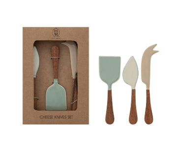 Handmade Enameled Stainless Steel Cheese Knife Set