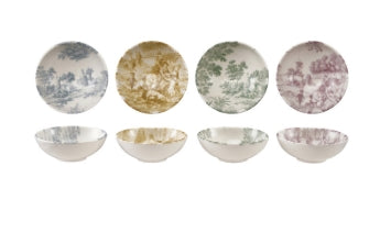 Stoneware Toile Bowl