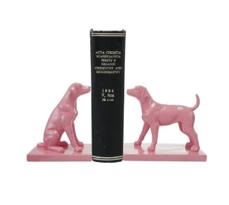 Resin Dog Bookends