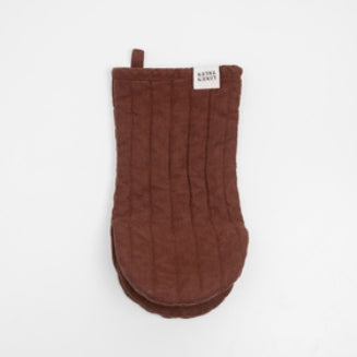 Linen Tales | Oven Mitt | Chocolate