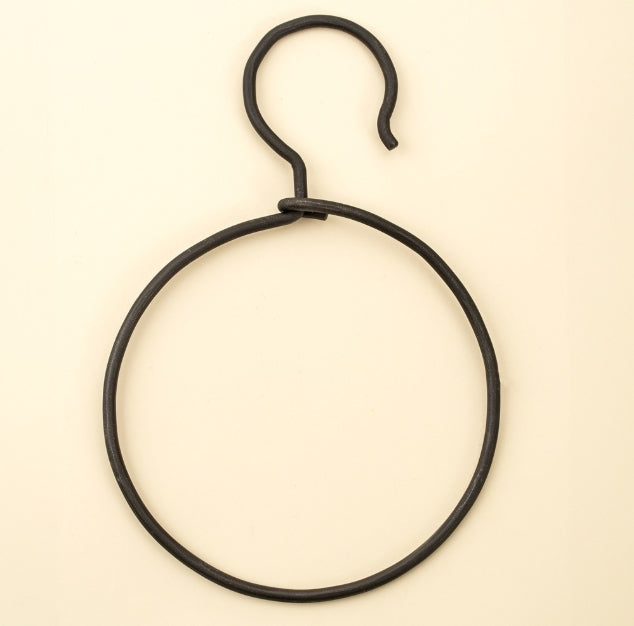 Forged Iron Ring Hanger |  Black