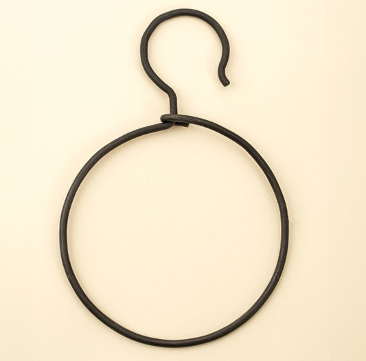 Forged Iron Ring Hanger |  Black