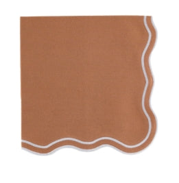 Wavy Lane-Carmel Embroidered Napkin