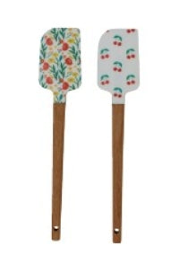 Silicone & Wood Two-Sided Spatula