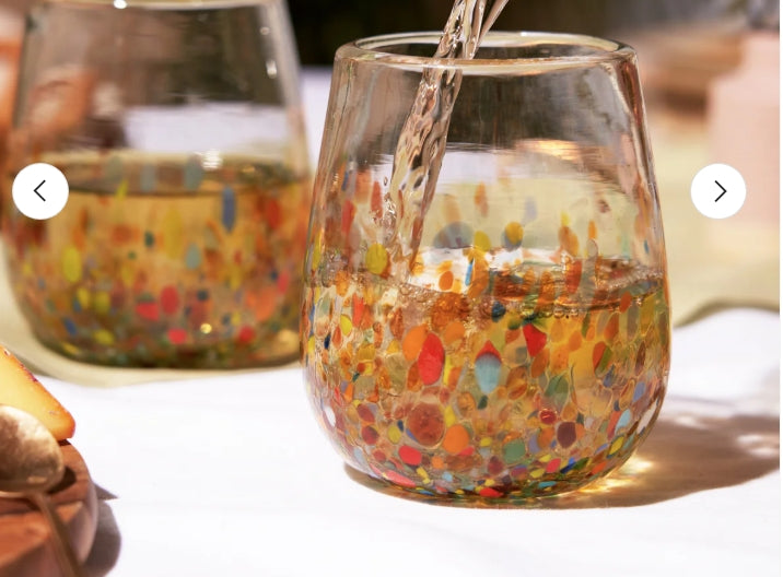 Segunda Vida Artistico Recycled Stemless Wine Glasses