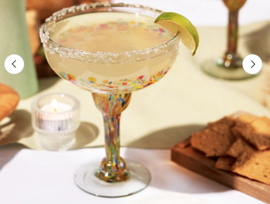 Segunda Vida Artistico Recycled Margarita Glasses