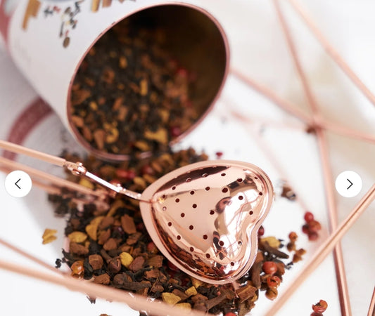 Heart Tea Infuser in Rose Gold