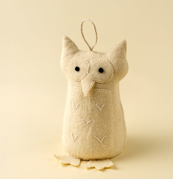 Barn Owl Felt Doorstop