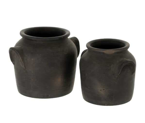 Milos Burnt Terracotta Urn | Large