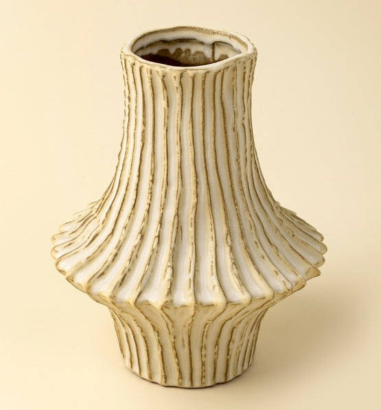 Stria Stoneware Vase