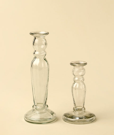 Vero Glass Candlestick | Clear | Large