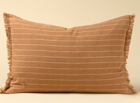 Handloom Stripe Pillow | Terracotta