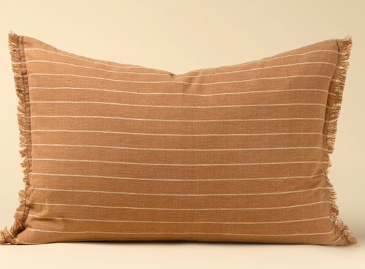 Handloom Stripe Pillow | Terracotta