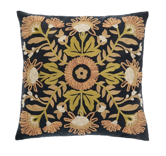 Primrose Embroidered Pillow