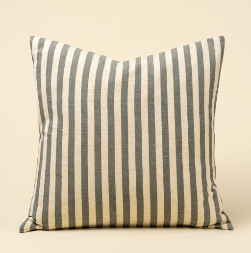 Narrow Stripe Pillow | Slate Grey