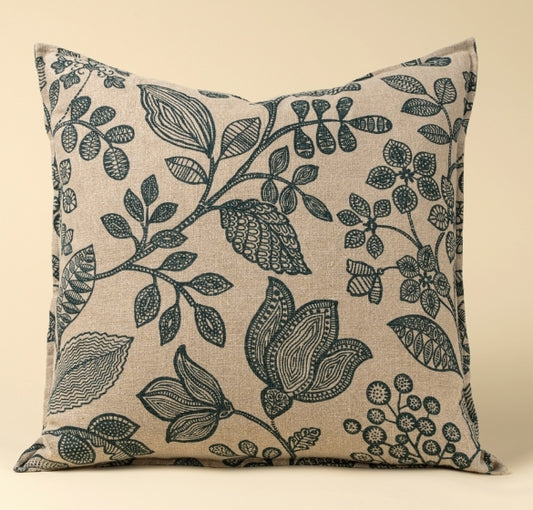 Arborea Linen Pillow, Teal