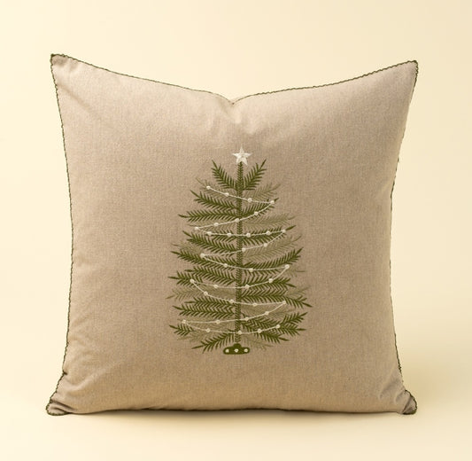 Embroidered Tree Pillow