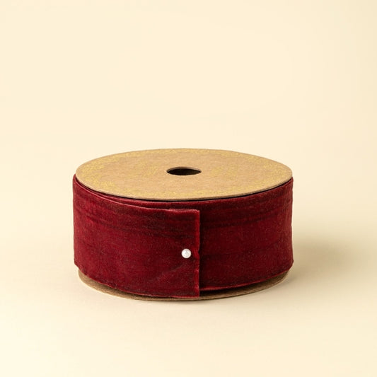 Velvet Ribbon on Spool | Crimson Red | Large