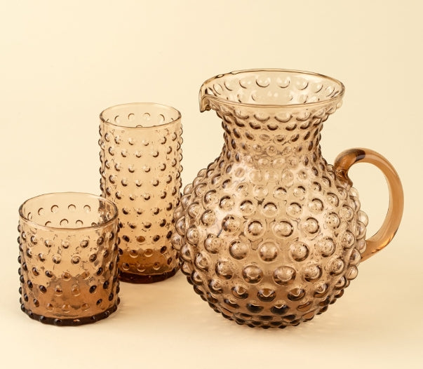 Hobnail Glass Pitcher |  Copper