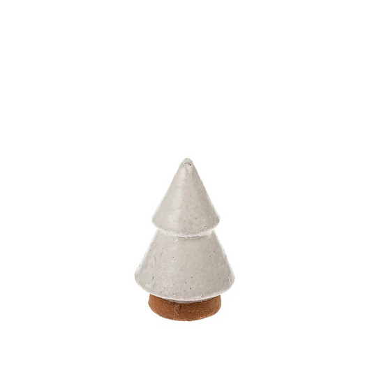 Raw Clay Christmas Tree Small | White