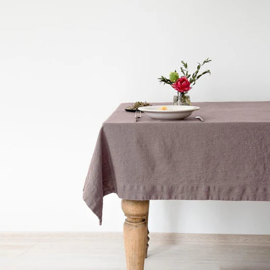Linen Tales | Ashes of Roses | Linen Tablecloth | 55" x 55"