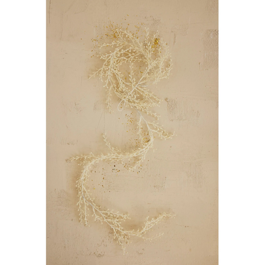 72"L x 6"H Faux Berry Garland | Antique Silver Finish