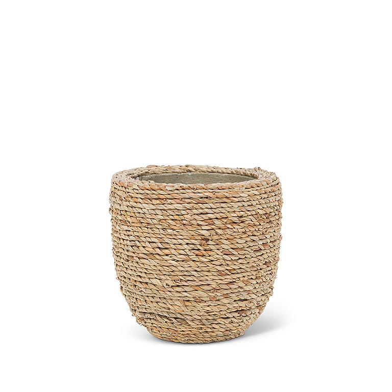 Small Seagrass Covered Planter