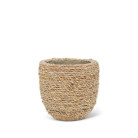 Small Seagrass Covered Planter