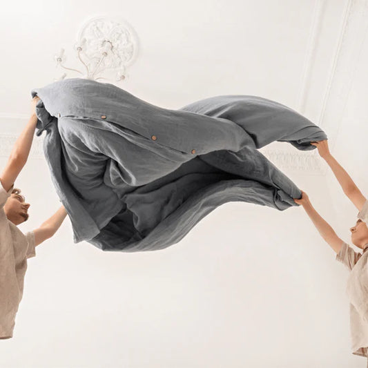 Linen Tales | Blue Fog | Twin | Linen Duvet Cover