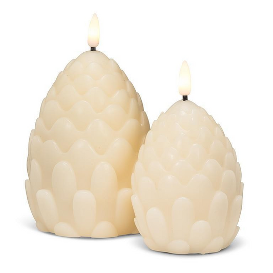 Small Pinecone LED Candle