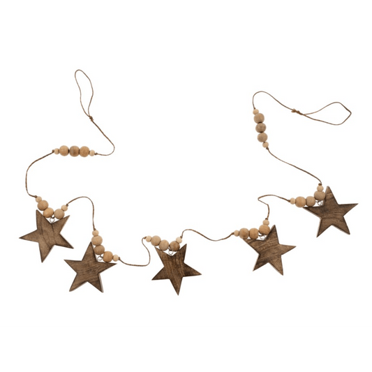 Wooden Star Garland