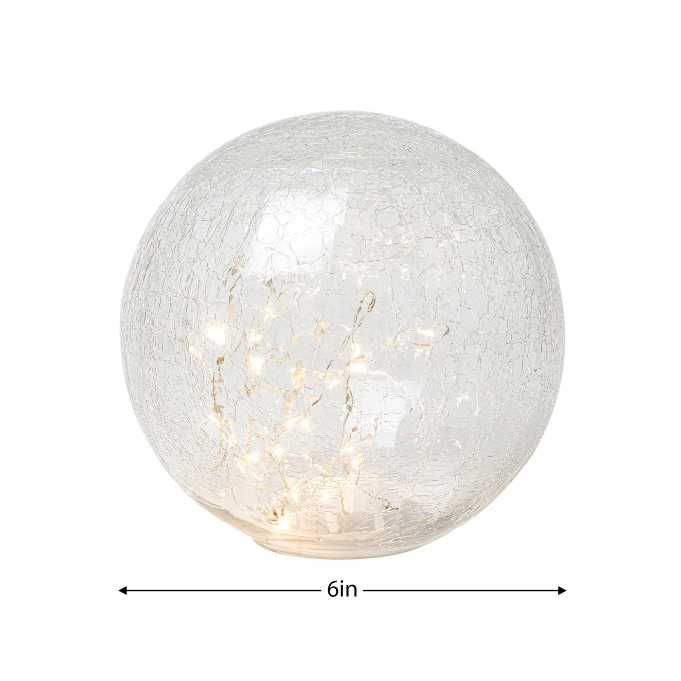 Sphere Crackle Glass Light | Small