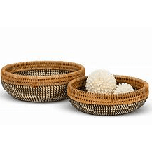 Shallow Rimmed Woven Baskets