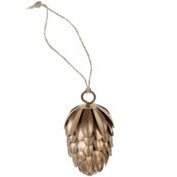 Silver Pinecone Ornament