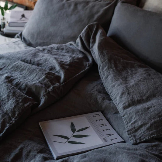 Linen Tales | Dark Grey | Queen | Linen Duvet Cover
