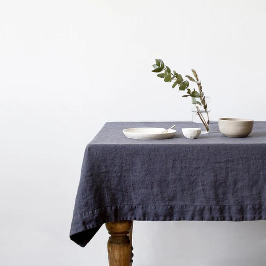 Linen Tales | Dark Grey | Linen Tablecloth | 55" x 55"