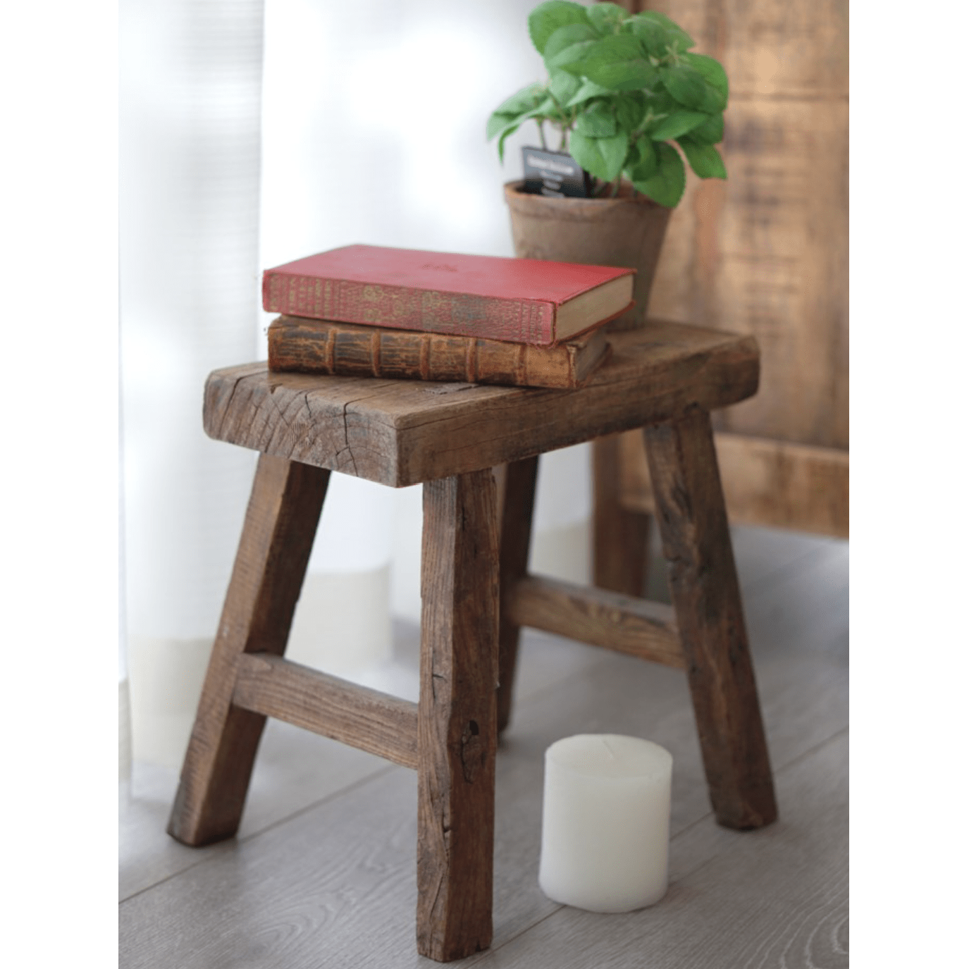 Rectangular Antique Mini Stool