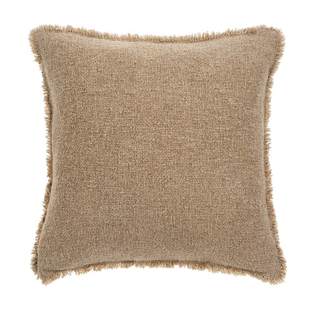 Fringed Boucle Pillow | Warm Sand