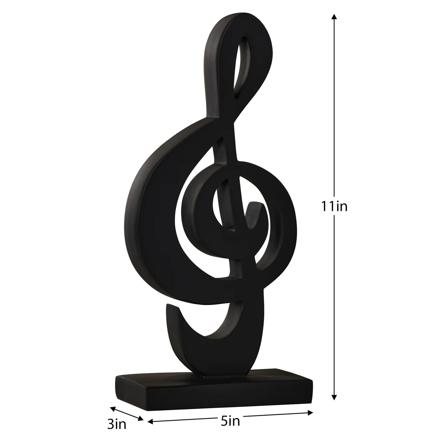 Treble Clef Resin Sculpture