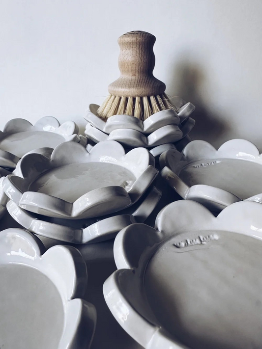 Scout Soap Co | Ceramic Dish Brush Coaster | White