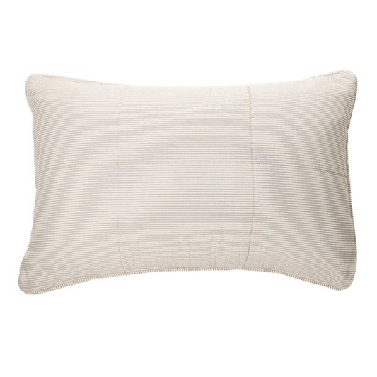 Tagliatelle natural striped decorative pillow sham | King