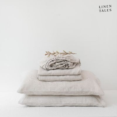 Linen Tales | Natural Stripes | Queen | Linen Sheet Set