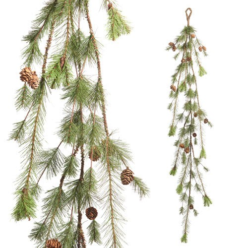 Pine with Pinecone Garland