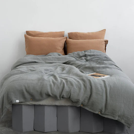Linen Tales | Khaki | King | Linen Duvet Cover