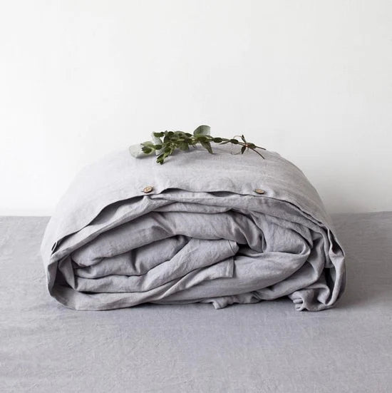 Linen Tales | Light Grey | King | Linen Duvet Cover