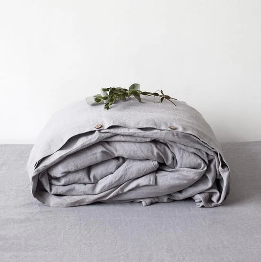 Linen Tales | Light Grey | King | Linen Duvet Cover