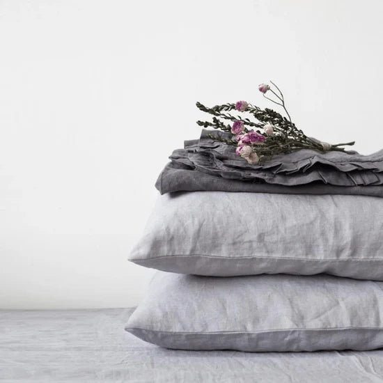 Linen Tales | Light Grey | Standard | Linen Pillowcase